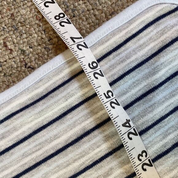 First Impressions Cotton Baby Blanket Gray Striped Koala Reversible Soft Unisex - Picture 5 of 5